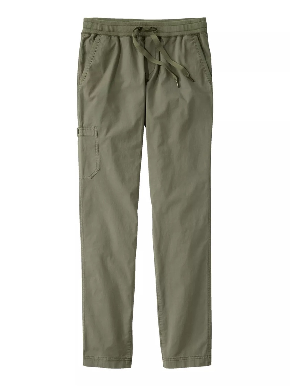 NEW $90 Women's LL Bean Stretch Ripstop Pull-On Pants Slim-Leg Deep Olive Green